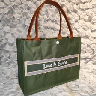 Tas Sovenir Nikah-Tas Sovenir Ulangtahun-Tas Seminar-Tas Arisan-Totebag-Gisel-LOTUS Hijau 8