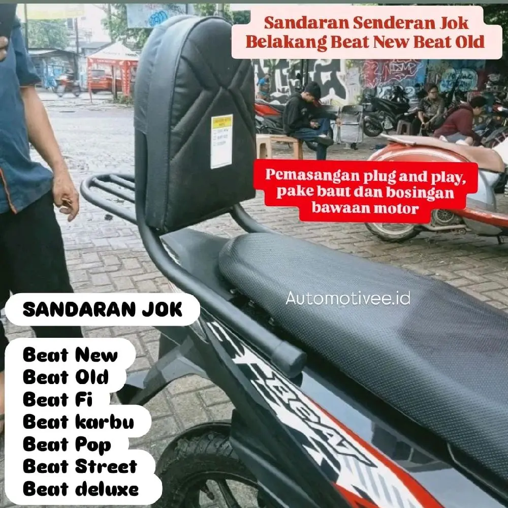 Sandaran Jok Motor Beat Delux Beat Street Beat Fi Beat Karbu Sandaran jok Motor Beat Baru Beat Lama