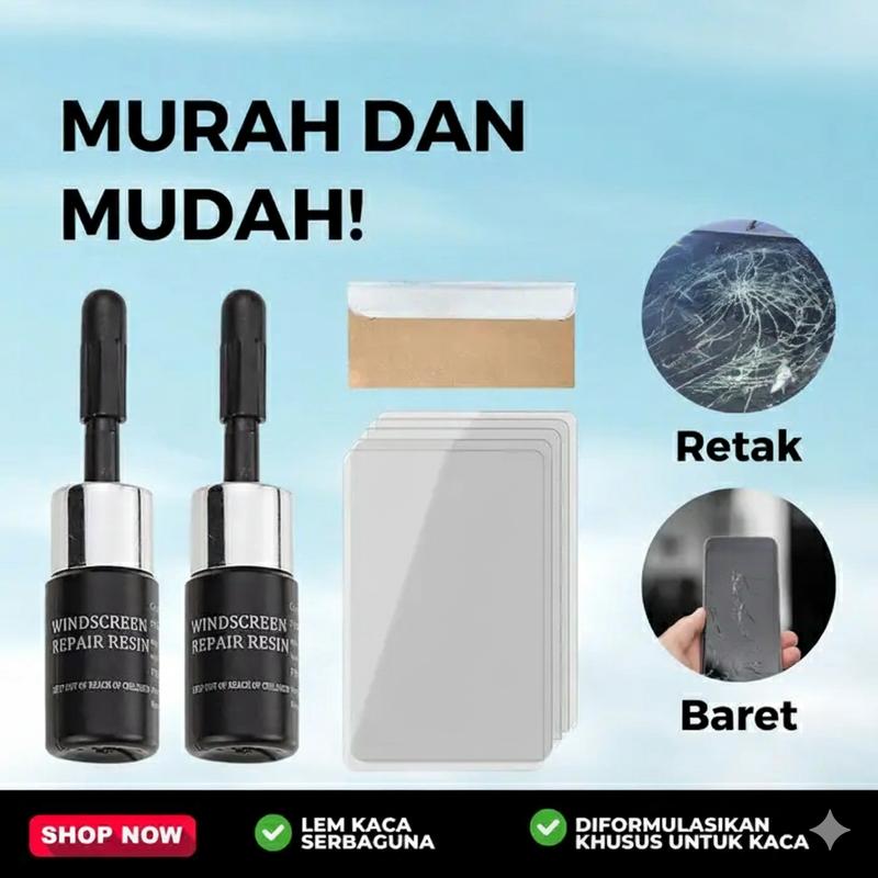LEM Kaca Mobil Anti Retak Windshield Repair Kit HITAM - Shop | Tokopedia