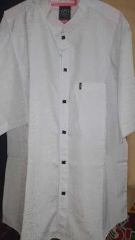 Product Review of Kemko sultan atau  Koko tangan pendek  Atasan Pria Dewasa motif etnik depan kancing vareasi bahan  Katun embos berkualitas terbaik Nyaman di pakai Baju Hitam from A**n 1