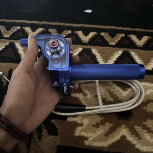 ACERBIS DO Gas Spontan V2 FULL ALUMINIUM CNC 1 KABEL Universal 123cm Anti-Karat Roller Plus Kabel Gas Premium untuk Semua Motor Motorcycle dengan Sistem Bearing Internal dan Desain Ergonomis