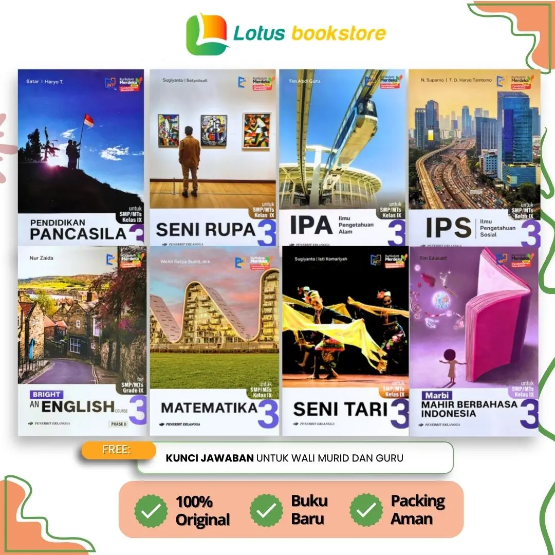 Seri Buku SMP Kelas 9 Revisi PM - Penerbit Erlangga - Kurikulum Merdeka - Original