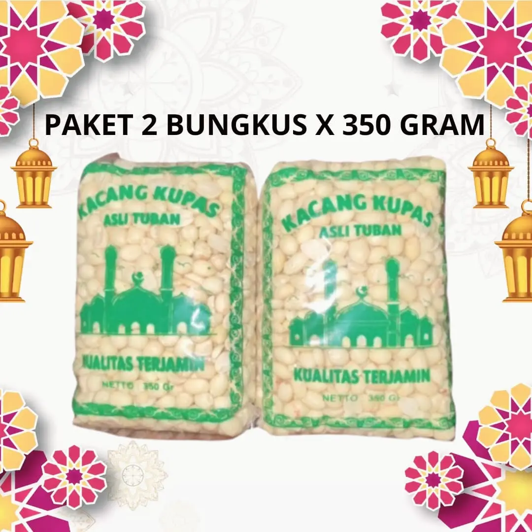 Paket 2 Pack Kacang Tanah Mentah Kupas Asli Tuban 2 X 350 Ggram Cap Berkah Kualitas Terjamin Organik Kacang-kacangan Kacang Tuban Food Snacks Mete Cemilan Diet Makanan Asin Goreng