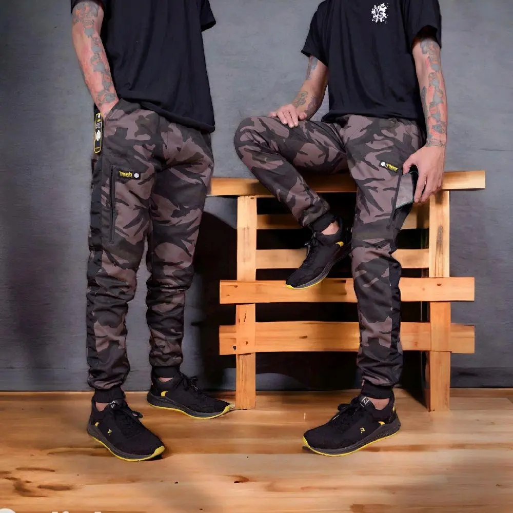 jogger pants celana santai Pria Panjang Dewasa Katun Hitam Casual Cowok Wanita Kantong Nyaman Karet