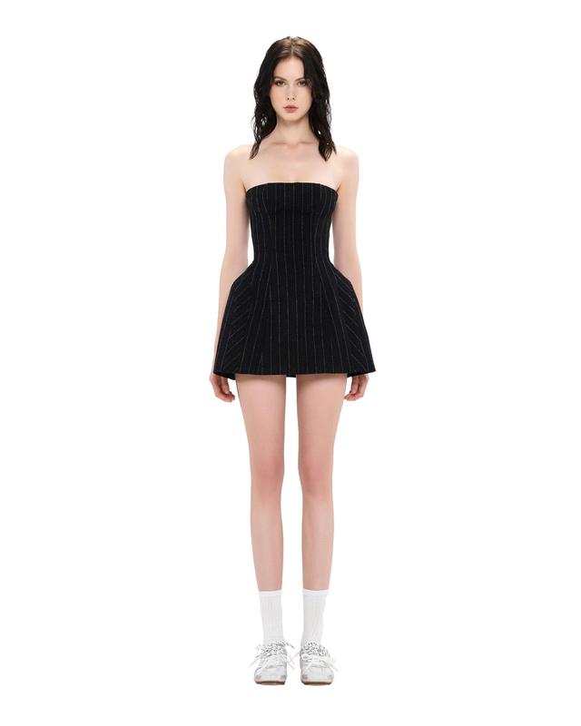 LSOUL - Kirsi Dress Đầm Corset Chữ A Cúp Ngực Kẻ Sọc Dọc Dáng Chuông Sang Chảnh V25071685
