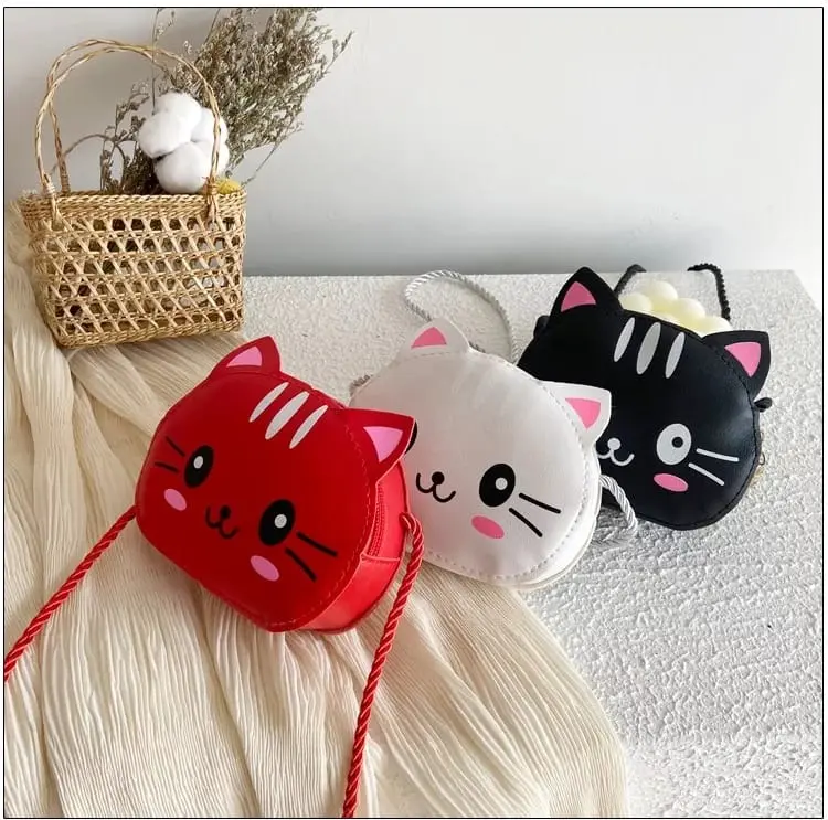 Tas Selempang Anak Lucu Motif Binatang kucing 1