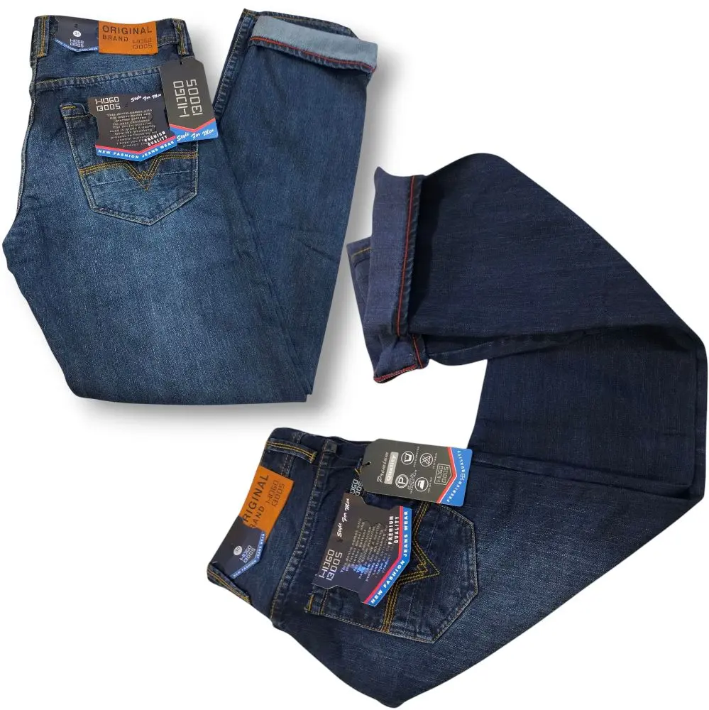Celana Jeans Panjang Pria Original Brand HUGO 13OOS Standar Reguler Cowok Bahan Origa Denim Nyaman Keren