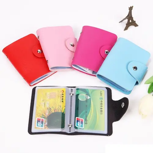 Dompet Kartu Nama isi 24/Dompet Kulit ATM ID Card Holder 24 WARNA ACAK