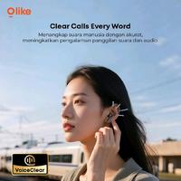 Gambar Olike T114 Lite TWS True Wireless Earbuds Headset Bluetooth 6.0 Bass Max IP4X Earphone Stereo iN-Ear - BLACK dari QUEEN id Official Kab. Tangerang 5 Tokopedia
