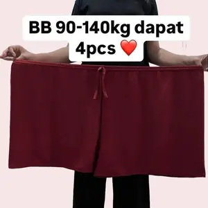 HOTPANS 4PCS PROMO JUMBO MUAT BB 90-135 Kg  Celana BIGSIZE CELANA PENPEK CELPEN Pendek Santai Wanita