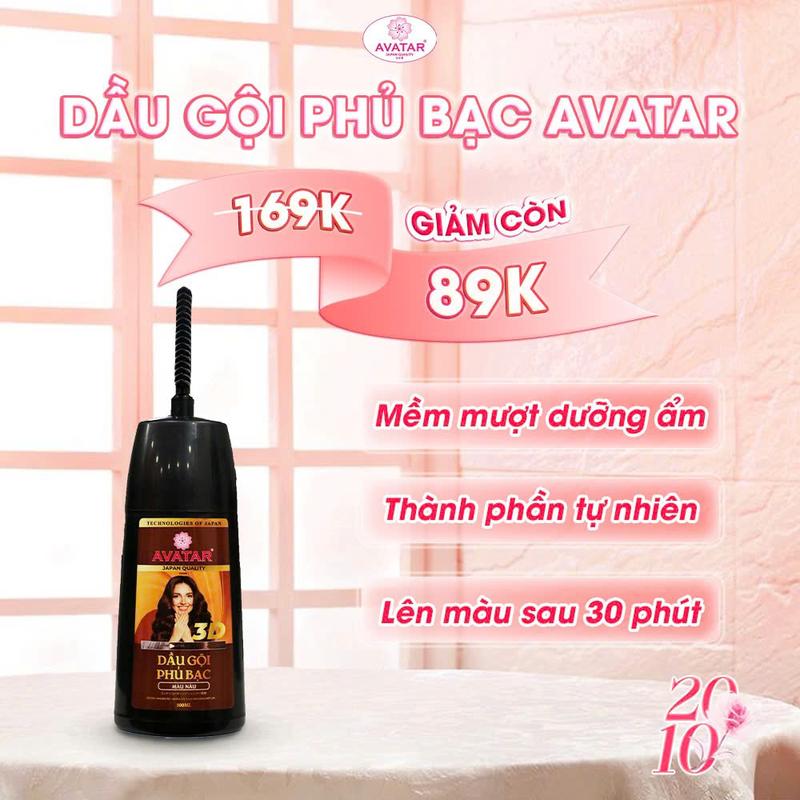   CHAI LẺ  Dầu Gội Phủ Bạc tóc Màu Nâu Đen Tự Nhiên Thành phần thiên nhiên An toàn dành cho tóc 500ml 