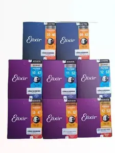 Original Senar Gitar Elixir Akustik Elektrik Anti Karat Coating USA Barcode Nanoweb Polyweb Phospor Bronze 80/20 Bronze 0.10 0.11 0.12 0.13 Set