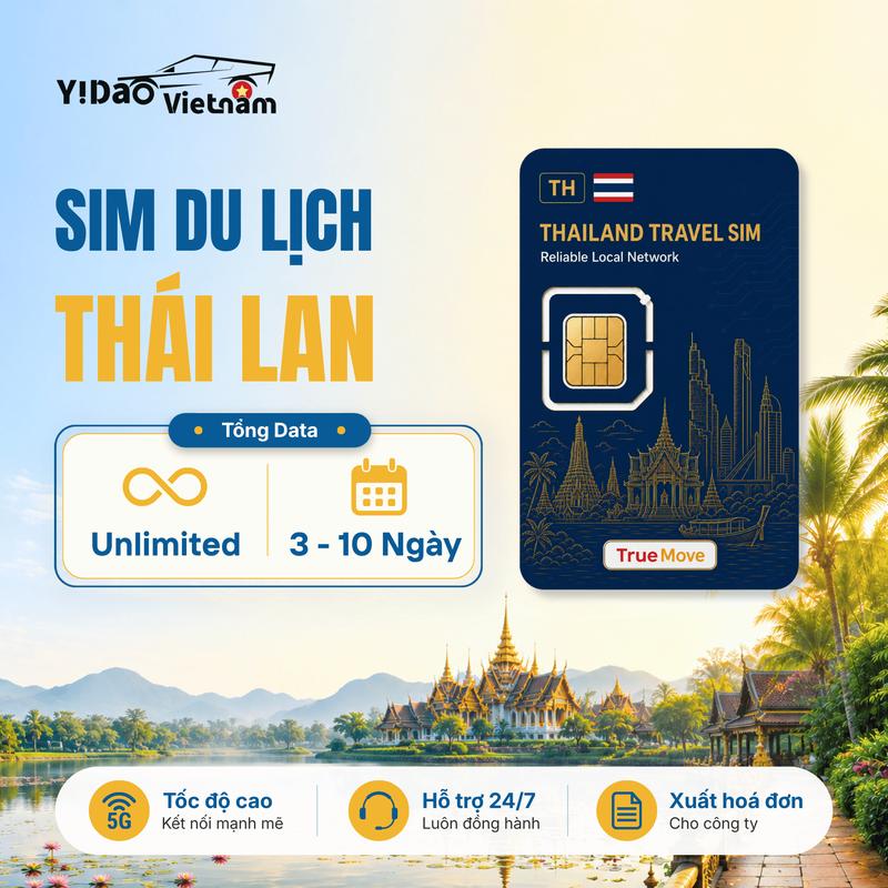 Sim du lịch Thái Lan, sim Thái Lan data không giới hạn, tốc độ cao, truy cập…