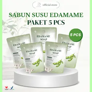 Ourabe Japanese Soybean Soap (PAKET 5 PCS) - Sabun Susu Edamame Jepang Pertama Dengan Niacinamide,Vitamin E dan Rico Extract