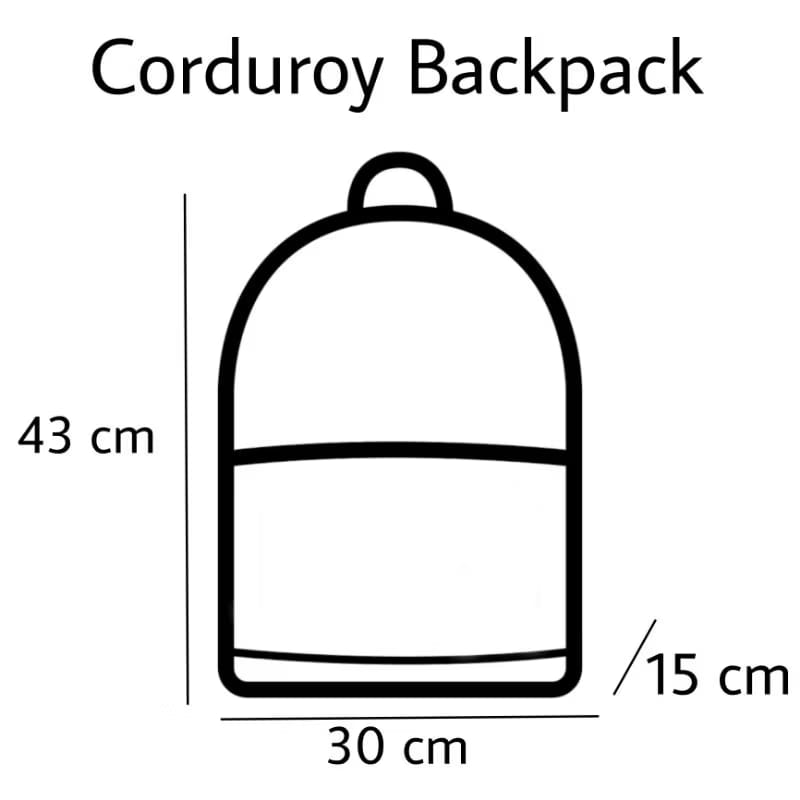 TAS RANSEL BAGPACK CORDUROY BINTANG UNISEX