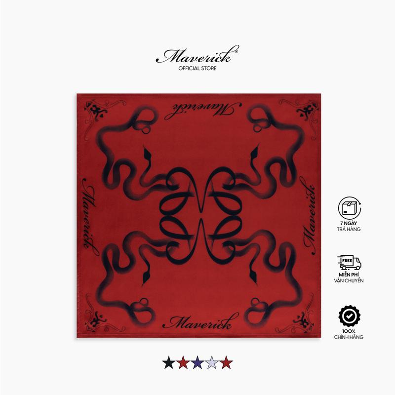 Khăn BANDANA MVRK "YEAR OF SNAKE" Edition 2025 Kích Thước 65cm x 65cm Chất Lụa Satin Cao Cấp 5