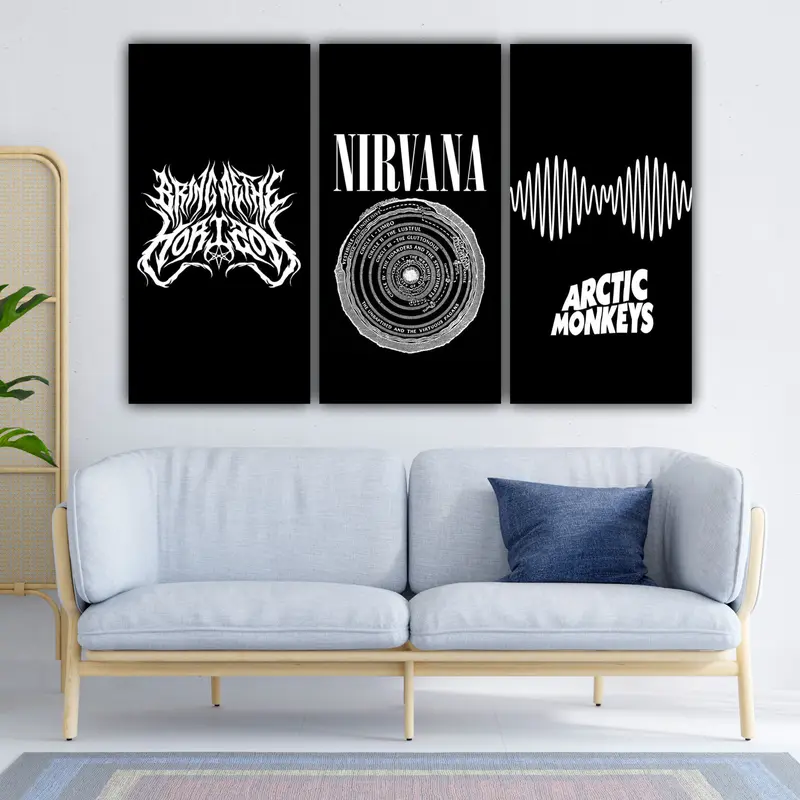 Poster Kayu Band Rock dan Metal | Ukuran 15x30cm | Acdc The beatles Artic Monkyes Blink Queen Bmth 2