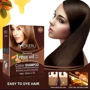 Shampoo Pewarna Rambut With  Argan Oil By Yurizumi Long Lasting Color Shampoo Mokeru Shampoo Pewarna Rambut 25ml