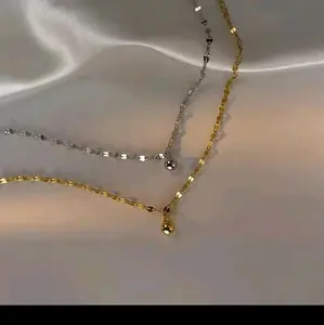 kalung boba bulat titanium aksesoris fashion wanita simple elegan liontin kalung boba bulat titanium aksesoris fashion wanita simple elegan liontin