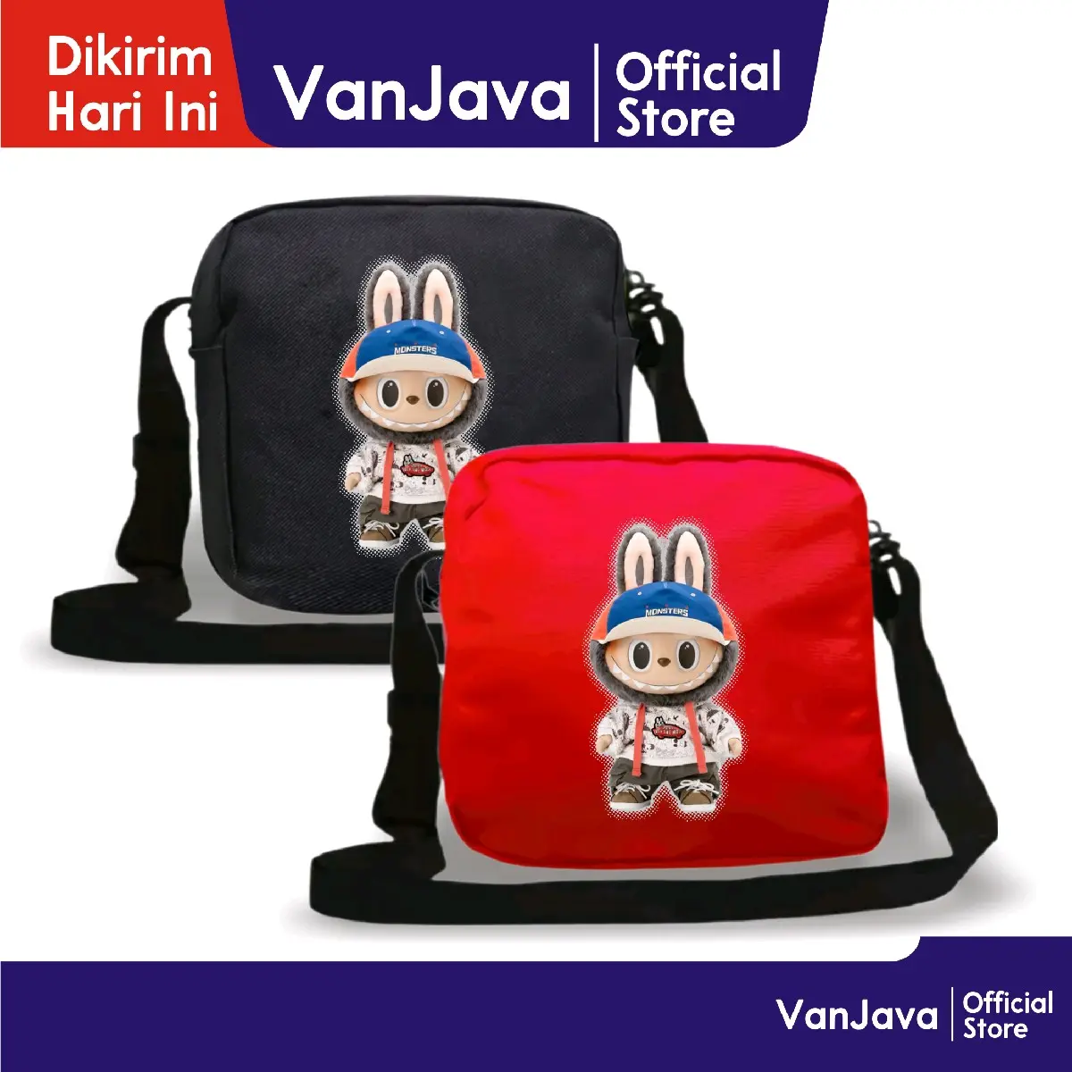 Tas Selempan Monster Lucu Anak Laki-laki Dan Perempuan Tk Paud SD SMP Fashion Terbaru selempang Slingbag
