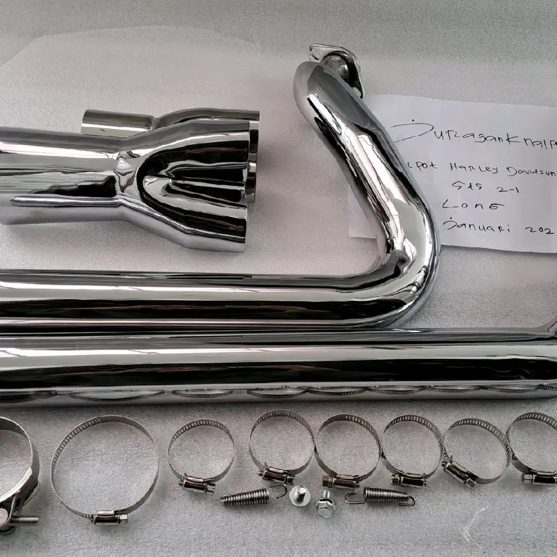 Knalpot Harley-Davidson Model S&S 2-1 Long Touring, Roadglide, Electra, Dyna, Softail, dll Engine Twincam & M8 ready 4