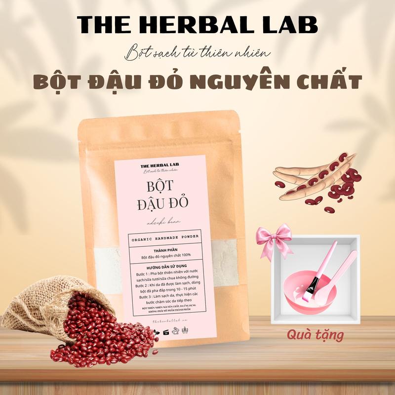 Tặng bộ dụng cụ đắp mặt - Bột Đậu Đỏ 100% Nguyên Chất - HỮU CƠ HANDMADE