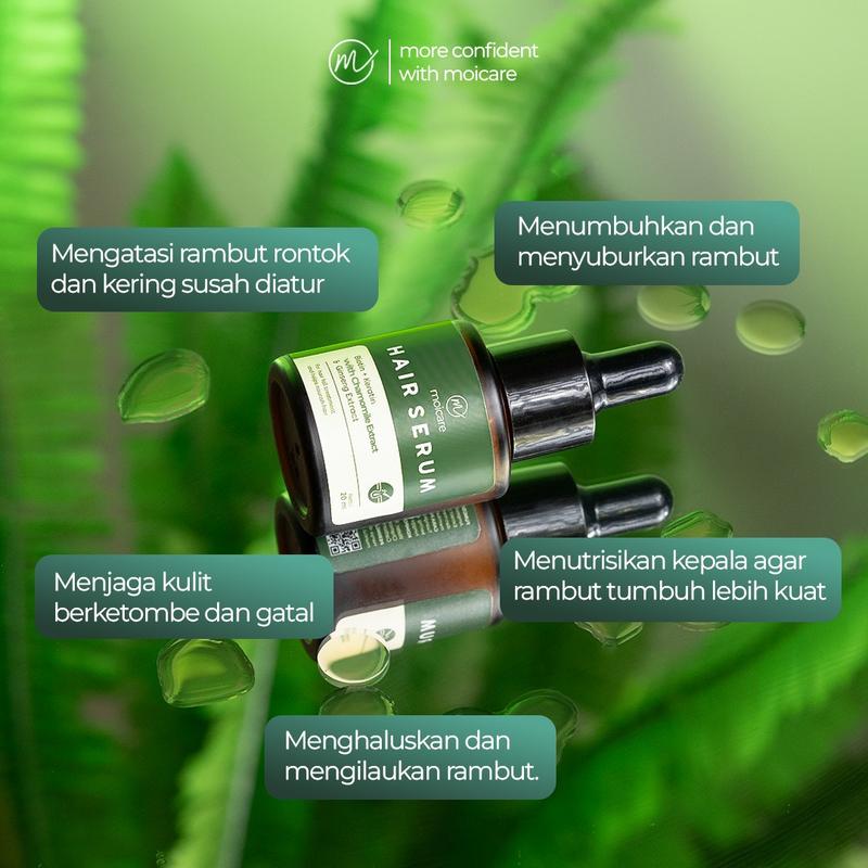 Moicare Hair Serum - Anti Hair Fall Treatment With Biotin Keratin Ginseng Chammomile Extract Mengatasi Rambut Kering & Rontok Mengkilaukan Menyuburkan Menghaluskan Rambut Perawatan Haircare 1