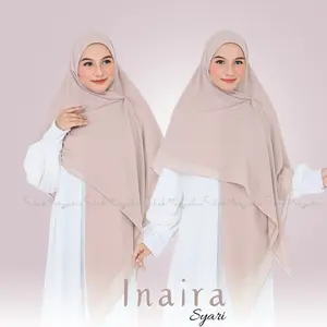 Jilbab Segi empat Inner Ceruty Babydoll Premium Jumbo 2Layer Hijab instan Inara Ciput Syari 150x150 Muslim
