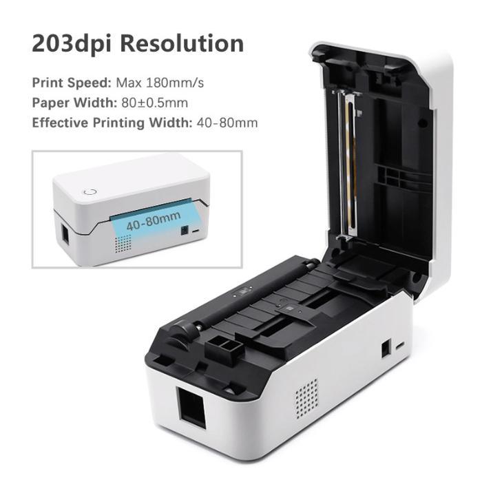 SMARTCOM Printer Thermal Bluetooth 80mm SM401 203DPI Printer Label Resi Cetak Alamat Nota PPOB 8