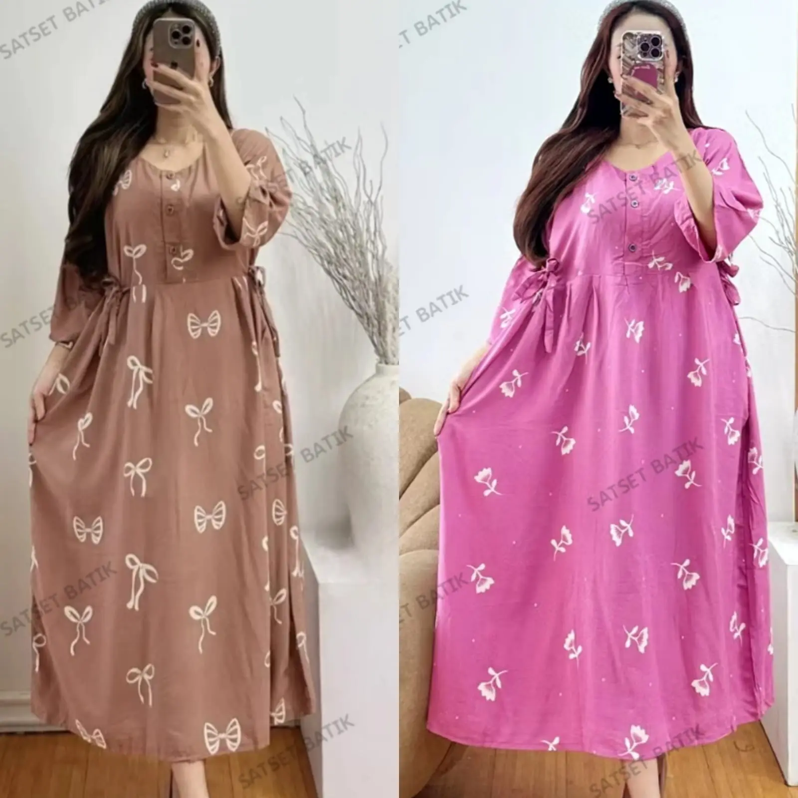 Pita coklat - Mawar pink