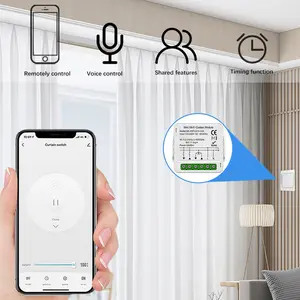 Aubess Mini Smart Curtain Switch WiFi Tuya 1 CH Control Module 5A - QS-WIFI-S10-C04