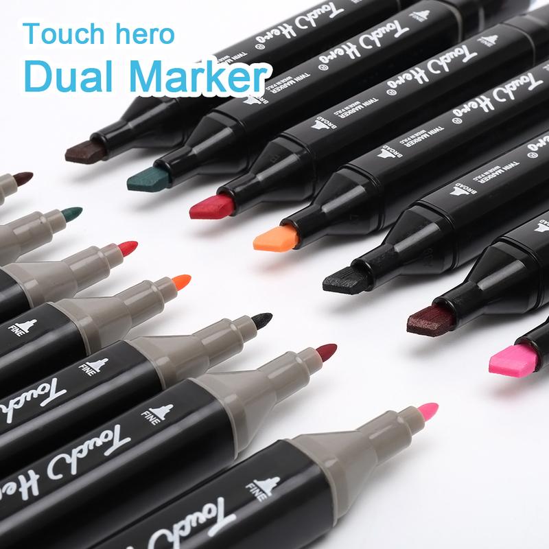 24 Colors Markers Dual Brush Pens Marker Double Tipped Round + Chisel Tips Sketch Art Drawing Markers for Artist Kids Adults Books Card Coloring Sketching 4