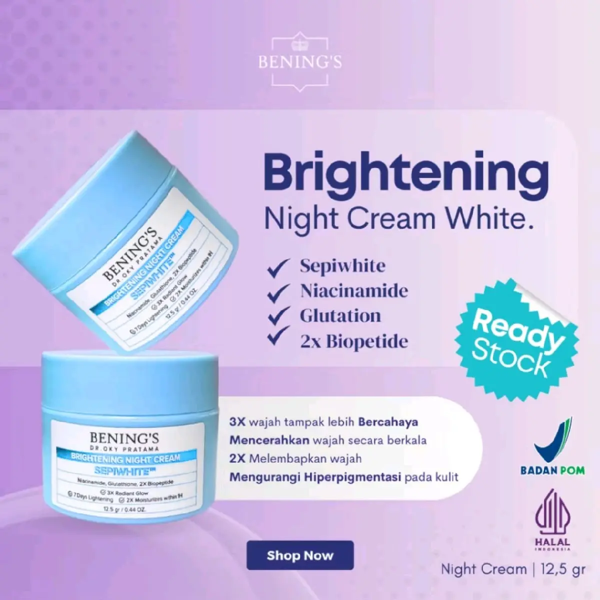 BENING'S SKINCARE BRIGHTENING NIGHT CREAM ORIGINAL