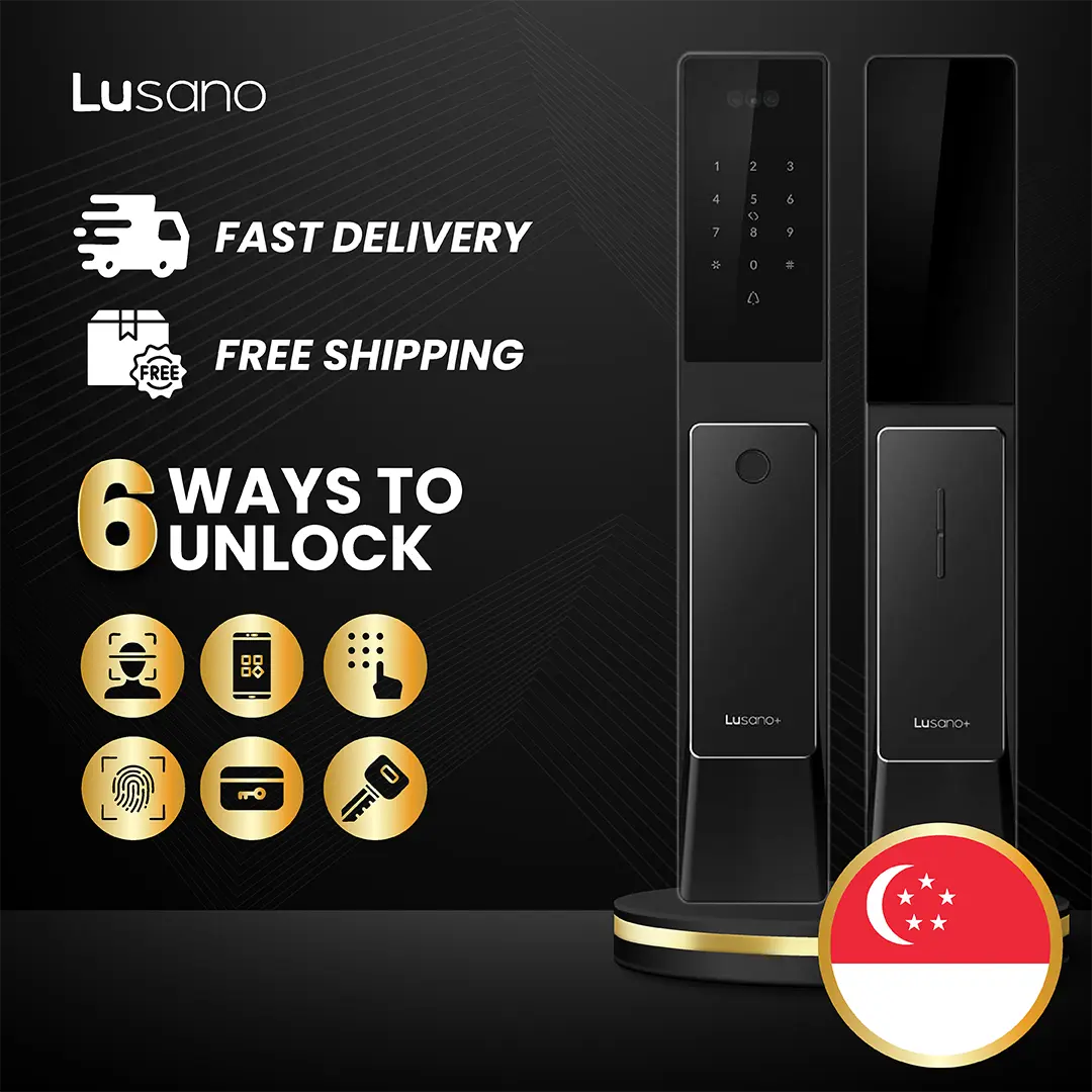[READY STOCK] Lusano Space X+ Push Pull Digital lock (Mika Black)