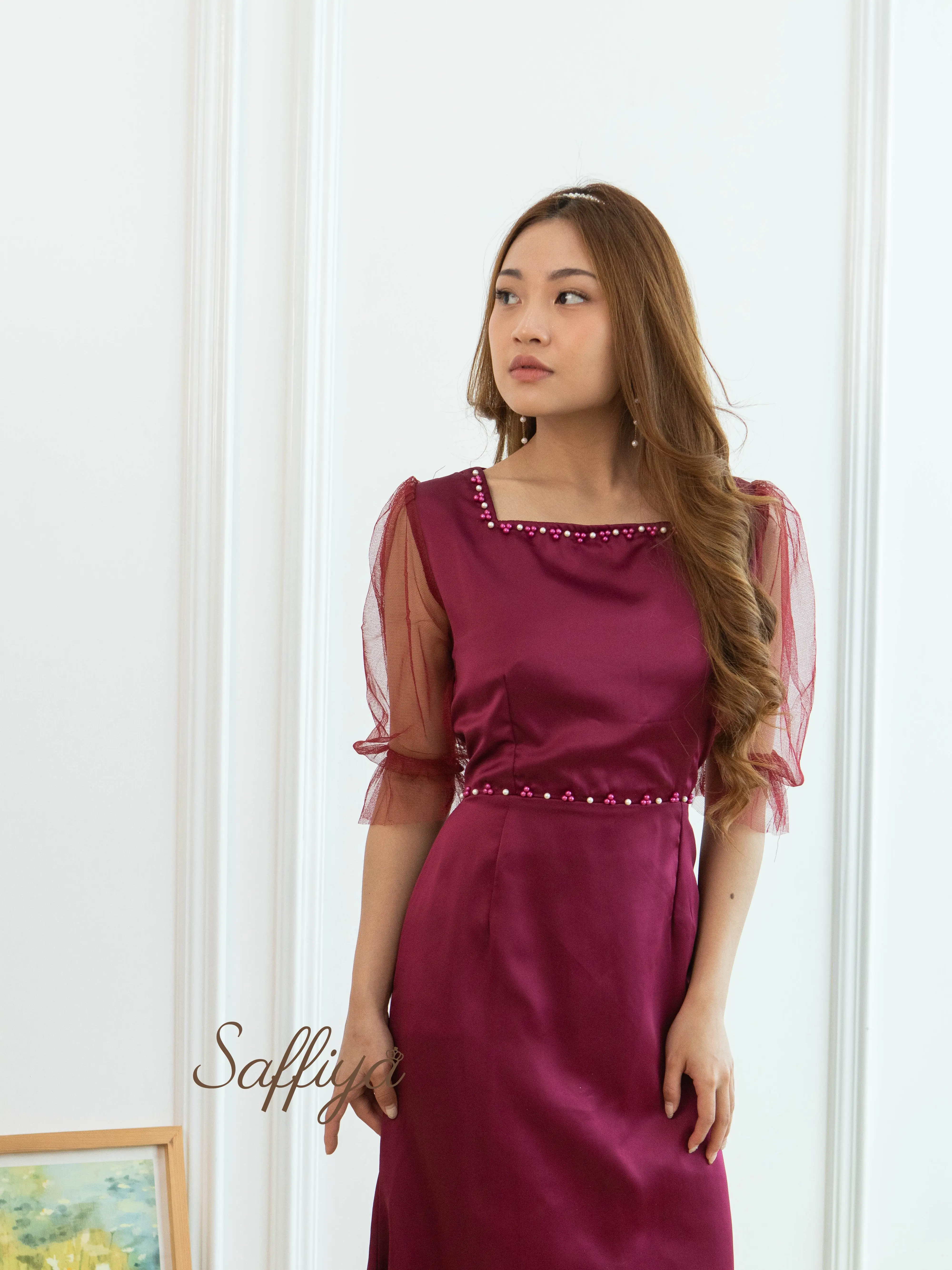 SAFFIYA - Dress Elika  (PREMIUM) / [M L XL ] / DRESS PESTA ACARA NATAL / DRESS PREMIUM WANITA / DRESS TERBARU