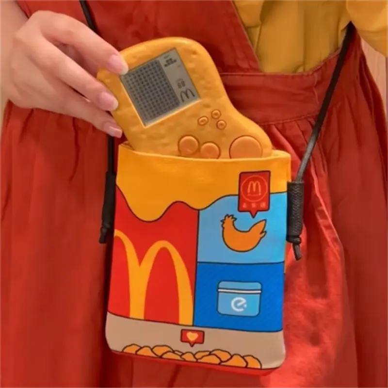 Street Style Crossbody Bag For Women Mcdonald's Small Blue Bag Oxford Cloth Vibrant Colors
