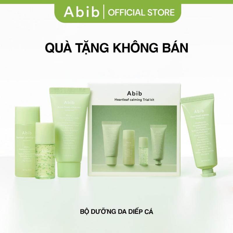 TOP Bộ dưỡng da Abib diếp cá 4 món mini phiên bản trải nghiệm Heartleaf Trial Kit