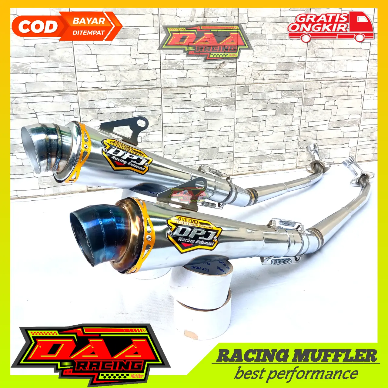 Knalpot racing supra DPJ vega astrear evo absolut jupiter shogun win c70 c100 smash karisma blade motor bebek Motorcycle