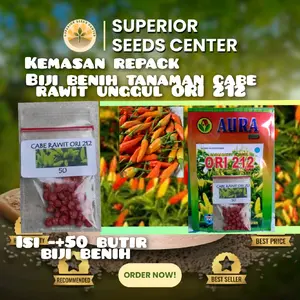 kemasan repack 50 butir biji benih tanaman cabe rawit unggul ORI 212 F1