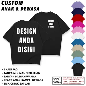 Custom Kaos Anak & Dewasa Apa Saja / Design Nama / Gambar / Bahan Cotton Combed 30s / Baju Anak Distro Fashion custom foto anak custom gambar anak custom nama Kids
