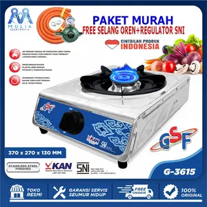 [ GRATIS SELANG REGULATOR ] KOMPOR GSF 1 TUNGKU / KOMPOR 1 TUNGKU / KOMPOR STENLISS SNI GARANSI RESMI