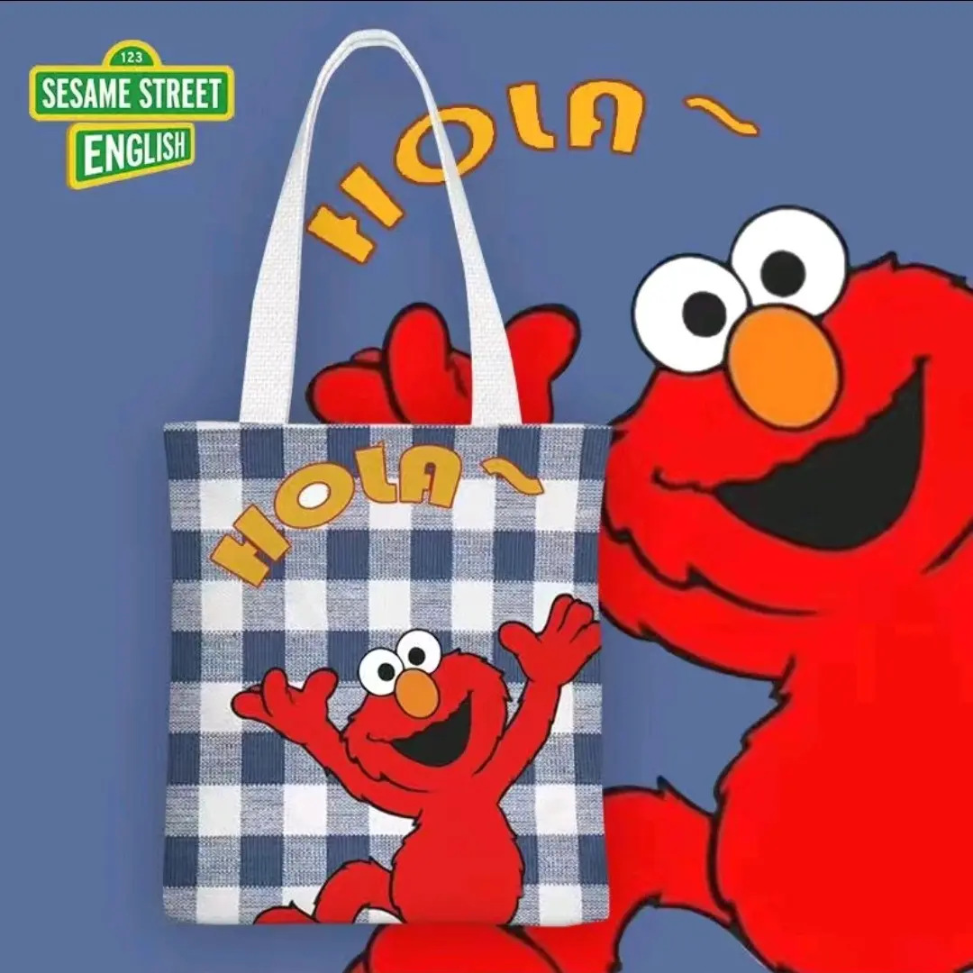 Brand new Sesame street elmo big bird cookie monster recycle doraemon fortune cat lucky Tote canvas  bag