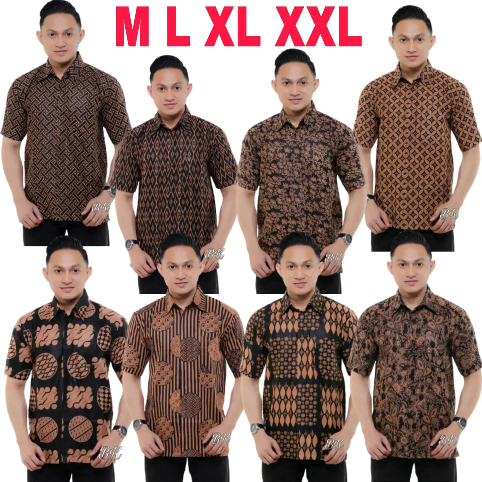 HEM BATIK SOGAN COKLATAN M L XL XXL KEMEJA BATIK LENGAN PANJANG BATIK ATASAN PRIA