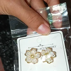 LULA ROSE Anting Bunga Akrilik Korea Elegan | Anting Telinga Wanita Fashion