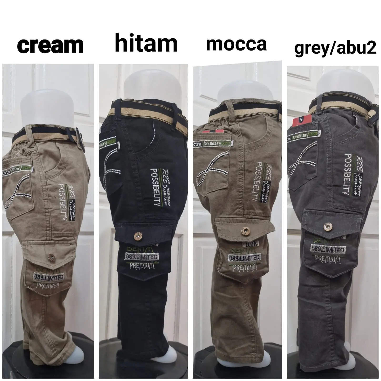 celana panjang anak anak celana anak laki  celana anak distro celana katun cargo anak laki laki Bordir Fashion