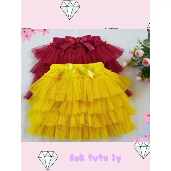Rok Tutu Bayi 4 Susun Usia 1-2 Tahun, Bahan Tile, 1
