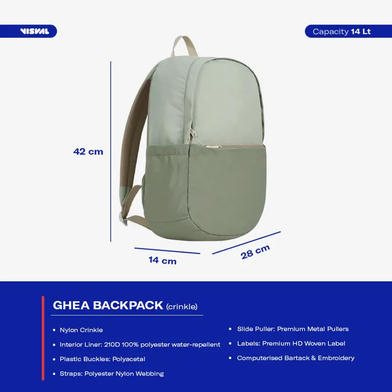 [Beli Lokal] Tas Sekolah - Backpack Ghea Visval - Tas Ransel Light Weight 2