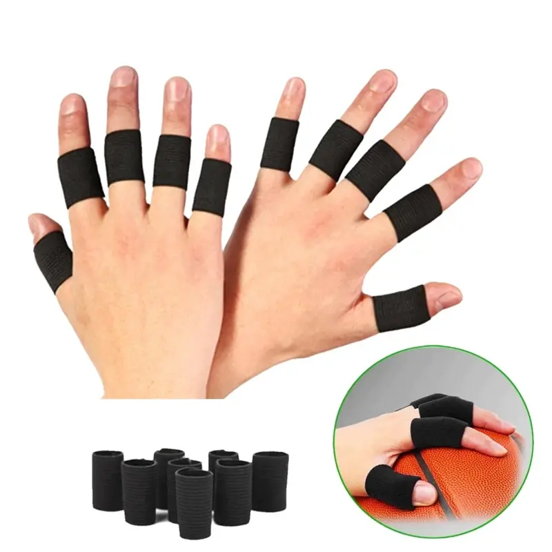 Finger Support Futsal Voli Basket - Pelindung Jari Tangan Deker Karet Jari Elastis 0