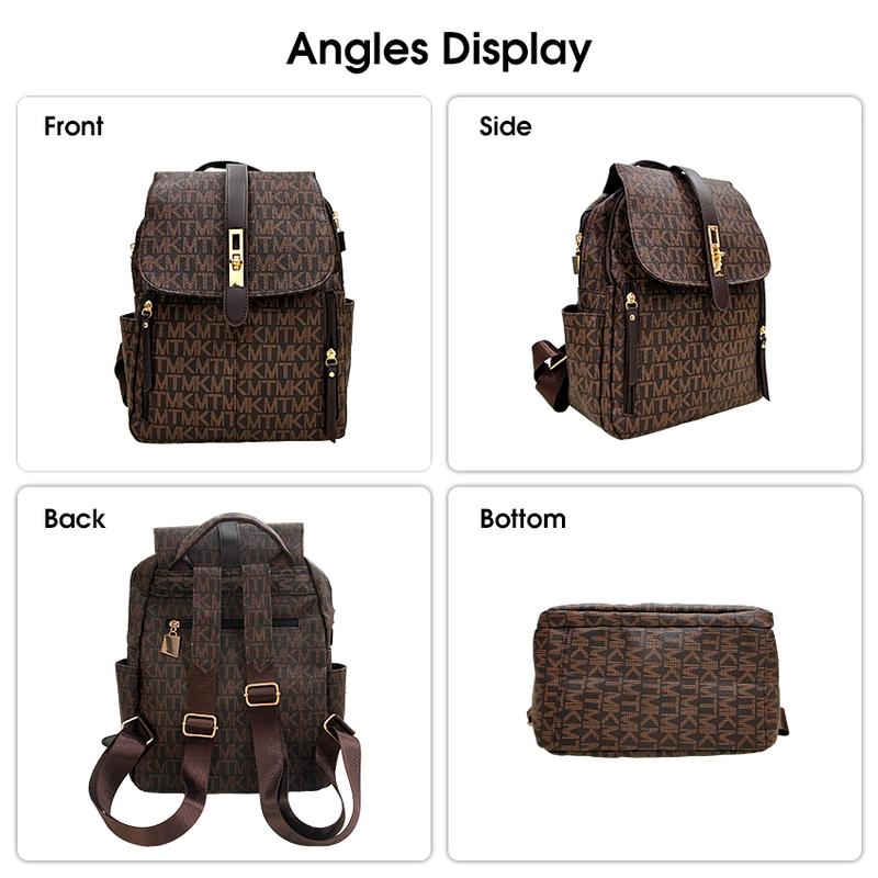 Product Introduction of Ba Lô Nữ, LouisWill, Ba Lô Sức Chứa Lớn, Túi Đeo Vai, Nhẹ, Ba Lô Laptop, Phong Cách Thường Ngày Túi Có Khóa Kéo, Thiết Kế In Tương Phản MK, Thích Hợp Cho Bé Gái, Thiếu Niên Và Thời Trang Nữ 3