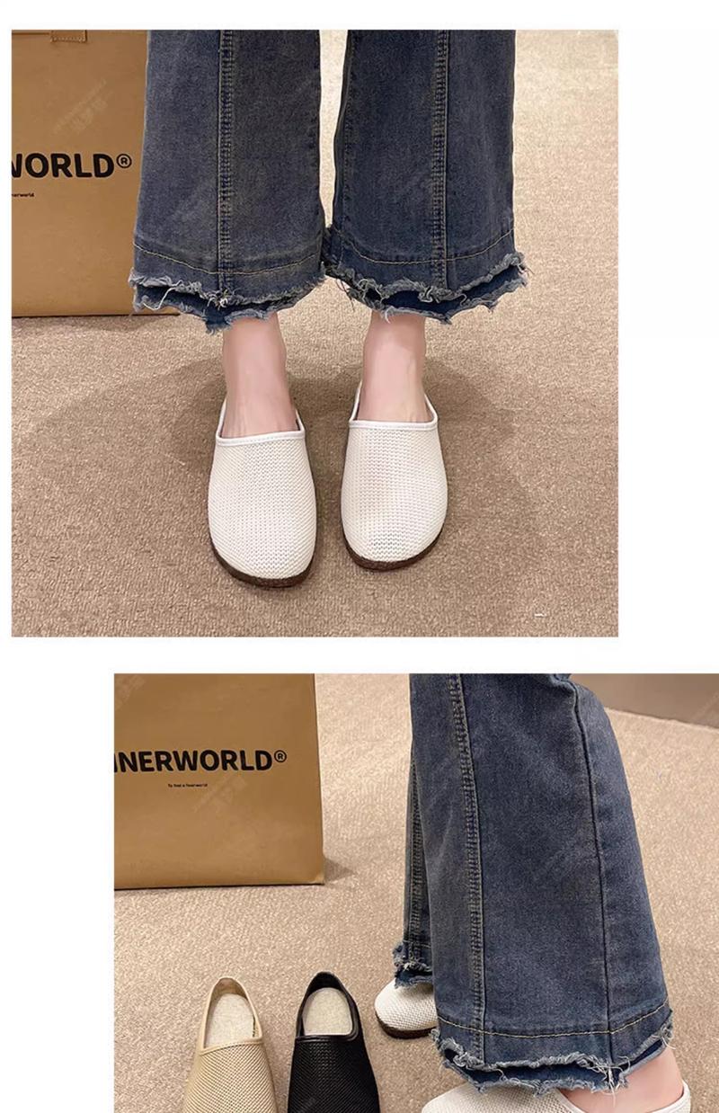 Product Introduction of 2025 New Summer Women's Closed - Toe Half Slippers. These mesh - ventilated, versatile and wearable - outdoors sandals feature an ethnic style, inspired by traditional Laobeiing cloth shoes. 12